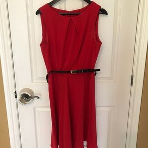 Knee Length Red Dress